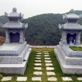 30 Mẫu Mộ Đá Hai Mái Đẹp Chuẩn Phong Thủy