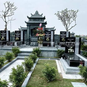 Báo Giá Khu Lăng Mộ Đá Xanh Rêu Cao Cấp - Đẹp, Chuẩn Phong Thủy (PT08)