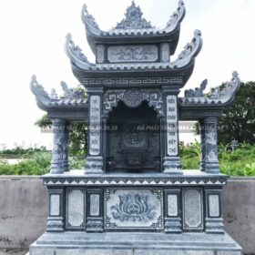 Lăng thờ đơn đá xanh đen PT150 - Làm lăng mộ đá đến Đá Phát Tâm