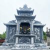 Lăng Thờ Đá Xanh Đen Trong Khu Lăng Mộ Gia Đình - Đẹp, Chuẩn Phong Thủy - PT156- 1