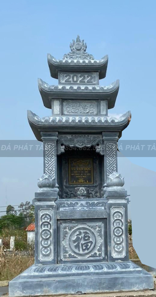 Khám phá vẻ đẹp mộ đá ba mái – Biểu tượng của sự bền vững và hiếu nghĩa- Mo da don Lam mo da den Da Phat Tam 25 copy