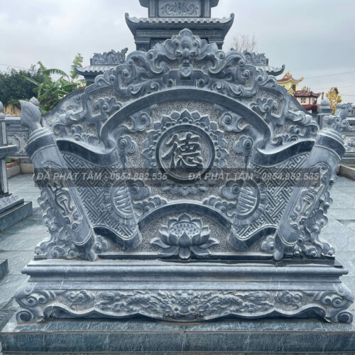 Cuốn thư đá xanh đen truyền thống - Chuẩn phong thuỷ - PT166- src1 10