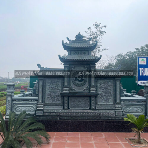 Khu lăng mộ nhỏ đá xanh rêu cao cấp - Chuẩn phong thuỷ - PT162- src2 6
