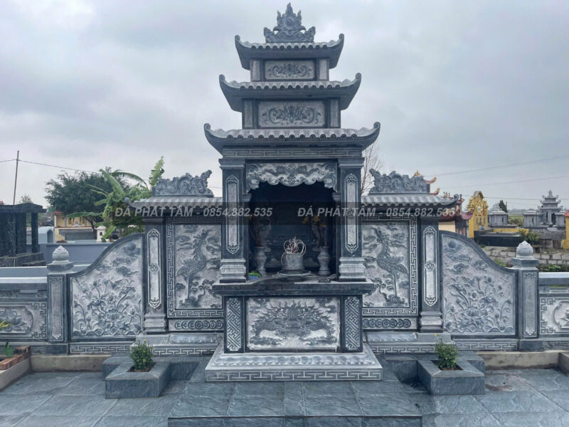 Lăng thờ đá xanh đen truyền thống - Chuẩn phong thuỷ - PT165- src2 9