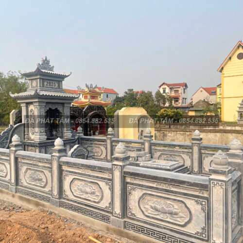 Khu lăng mộ kích thước nhỏ - Đá xanh đen truyền thống - Chuẩn phong thuỷ - PT157- src3 1