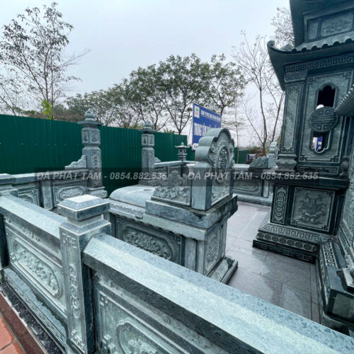 Khu lăng mộ nhỏ đá xanh rêu cao cấp - Chuẩn phong thuỷ - PT162- src3 5