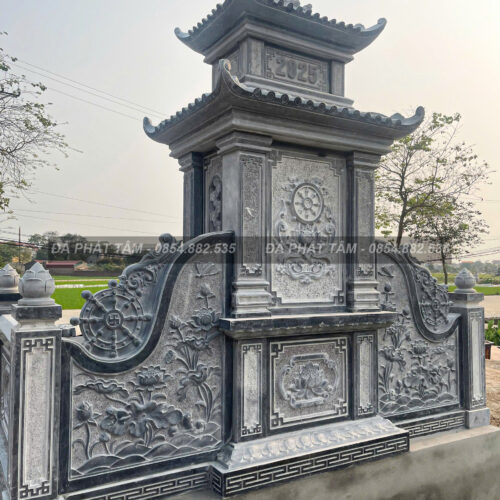 Lăng thờ đá xanh đen truyền thống - Chuẩn phong thuỷ - PT158- src5 1