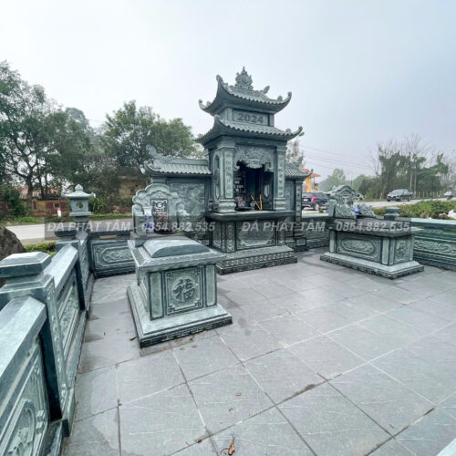 Khu lăng mộ nhỏ đá xanh rêu cao cấp - Chuẩn phong thuỷ - PT162- src6 1