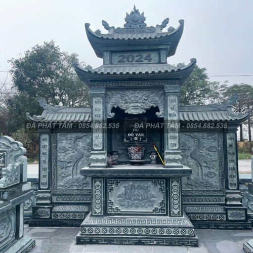 Khu lăng mộ nhỏ đá xanh rêu cao cấp - Chuẩn phong thuỷ - PT162- src7 1
