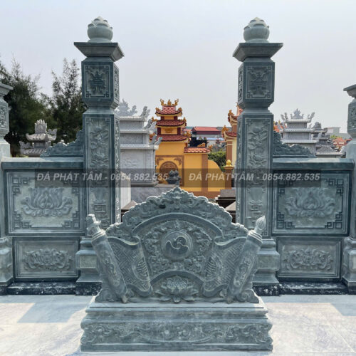 Khu lăng mộ đá xanh rêu cao cấp kích thước 6x9m - Chuẩn phong thuỷ - PT161- src9