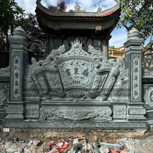 Cuốn thư ( bình phong ) đá xanh rêu cao cấp - Chuẩn phong thuỷ - PT185