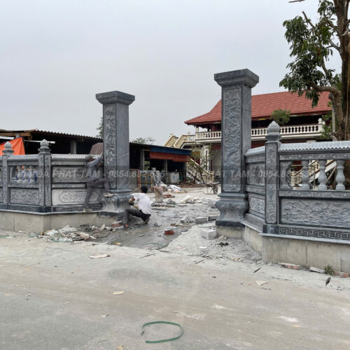 Tường rào nhà thờ đá xanh đen truyền thống - Chuẩn phong thuỷ - PT197- z6551550647403 4b7eeb92e88258c65ba2f11821bd8591