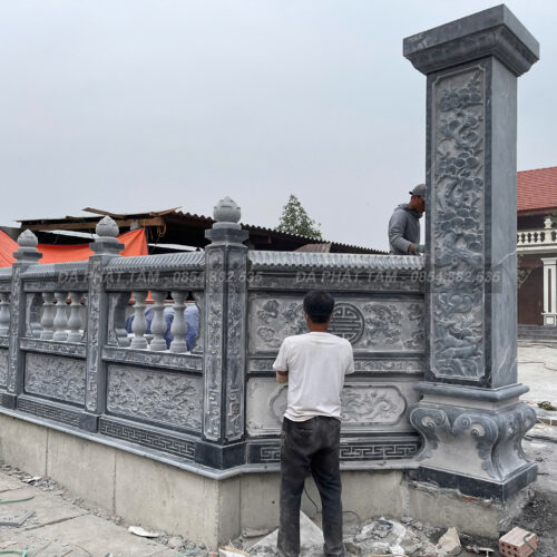 Tường rào nhà thờ đá xanh đen truyền thống - Chuẩn phong thuỷ - PT197- z6551550703322 52a01f74f9ff2dfbbde481f392e58acb