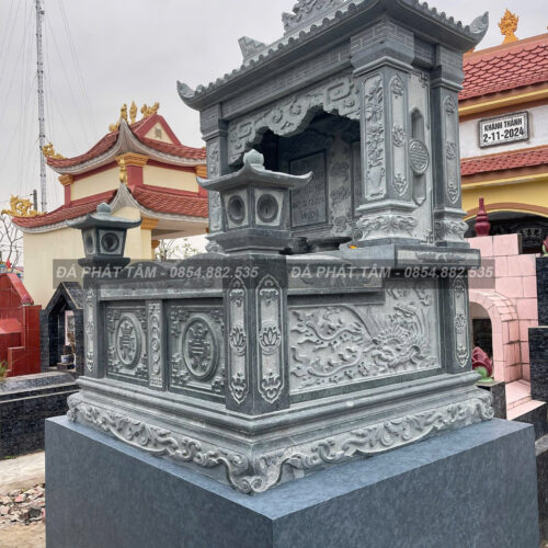 Mộ đôi một mái đá xanh rêu cao cấp - Chuẩn phong thuỷ - PT198- z6552288918305 ca20c65fed77dee1435c1f57bba9dd11