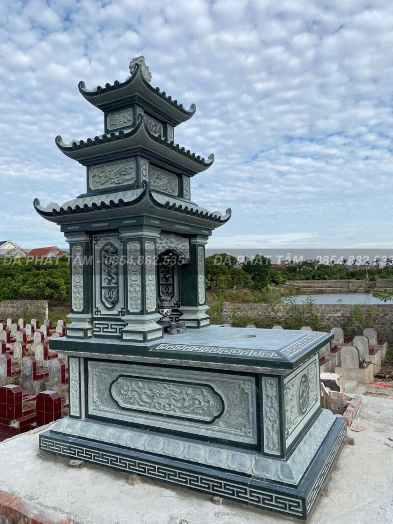 Mộ ba mái đá xanh rêu cao cấp - Chuẩn phong thuỷ - PT204- z6552336117914 0dd8a19e0712bf14645c98d936433505
