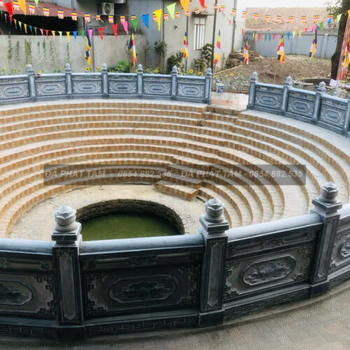 Lan can giếng tròn đá xanh đen truyền thống - Chuẩn phong thuỷ - PT205- z6552362035358 302f869389984e2932571365cdef7973