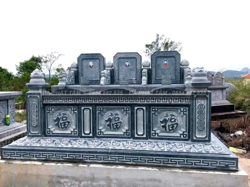 Mộ đá hậu bành 3 ngôi liền kề - Đá xanh đen chuẩn phong thuỷ - PT208- z6644020189179 2eb54308a81284d8d9df9ee76f8fddff