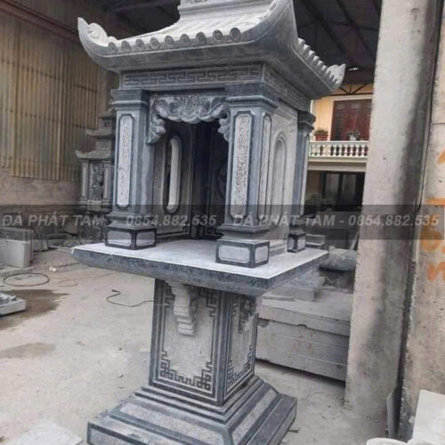 Ban thờ thiên một mái - Đá xanh đen chuẩn phong thuỷ - PT210