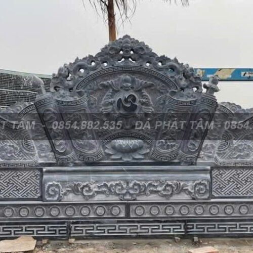 Cuốn thư đá xanh đen cỡ lớn - Chuẩn phong thuỷ - PT211