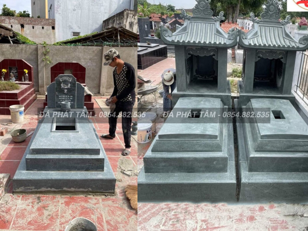 Mộ Đá Tam Cấp – Mẫu Mộ Đơn Giản, Trang Nghiêm Và Được Ưa Chuộng Nhất Hiện Nay- Khu Lang Mo To Trang