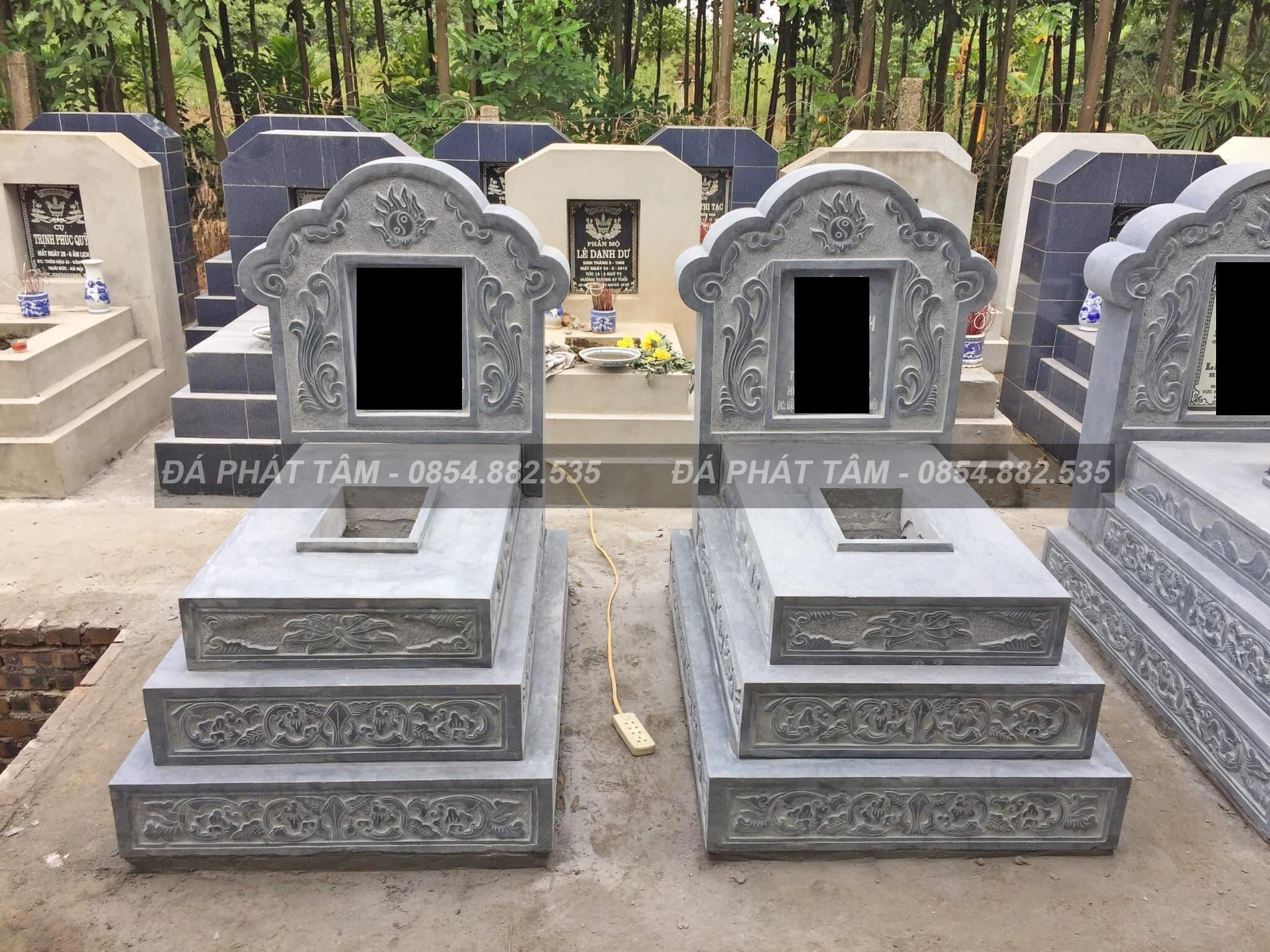 Thiết Kế Mộ Đá Tam Cấp Chuẩn Phong Thuỷ