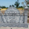 Cuốn thư đá khu lăng mộ kích thước theo yêu cầu – Chuẩn Phong Thuỷ – PT329- Binh phong da DT BDP07