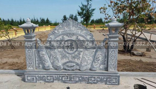 Cuốn thư đá khu lăng mộ kích thước theo yêu cầu – Chuẩn Phong Thuỷ – PT329