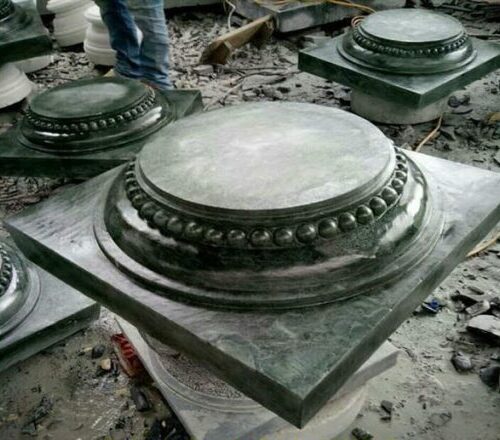 Chân tảng kê cột đá xanh rêu màu sắc trang nhã – Chuẩn Phong Thuỷ – PT342