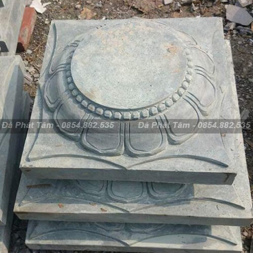 Chân tảng kê cột trụ khu lăng mộ đá xanh đen – Chuẩn Phong Thuỷ – PT380