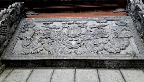 Chiếu đá tự nhiên Bluestone chạm khắc tinh xảo – Chuẩn Phong Thuỷ – PT359