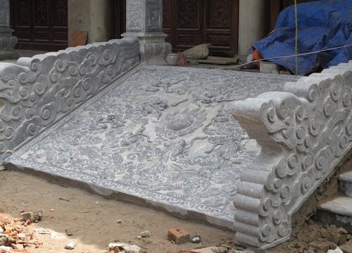 Chiếu đá xanh đen Thanh Hóa dùng cho đền chùa – Chuẩn Phong Thuỷ – PT355