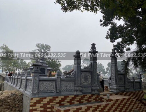 Cổng tam quan đá xanh Ninh Bình không có mái – Chuẩn Phong Thuỷ – PT352