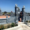 Mẫu lăng mộ đá xanh Ninh Bình chạm khắc tinh xảo – Chuẩn Phong Thuỷ – PT410- Khu lang mo da cham khac tinh xao DT LMD05