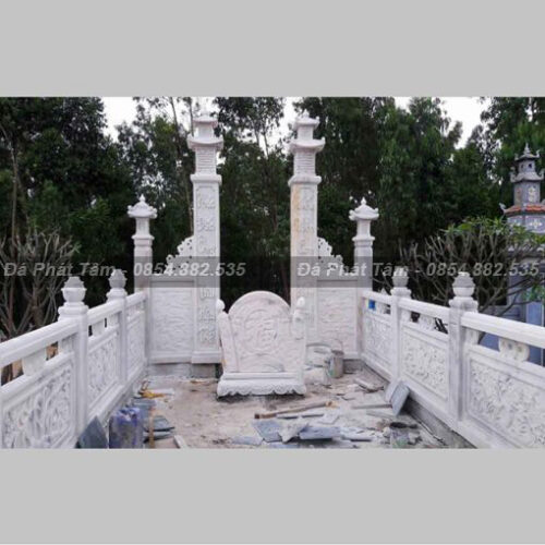 Khu lăng mộ bằng đá trắng tinh tế tại Nam Đàn  – Chuẩn Phong Thuỷ – PT412