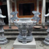 Lư hương bằng đá xanh tự nhiên thân rồng, tai mây – Chuẩn Phong Thuỷ – PT337- Lu huong da tu nhien DT LHD02 than rong tai may tinh xao