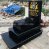 Mộ đá hoa cương màu đen nguyên khối không mái – Chuẩn Phong Thuỷ – PT272- Mau mo da Granite nguyen khoi DT MDG05 dep