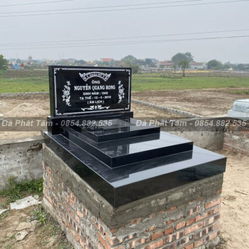 Mộ đá granite bóng nhẵn nguyên khối cho khu lăng mộ – Chuẩn Phong Thuỷ – PT277