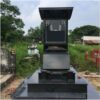 Mộ đá hoa cương nguyên khối hai tầng, có mái – Chuẩn Phong Thuỷ – PT275- Mau mo da Granite nguyen khoi DT MDG09 dep chat luong