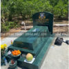 Mộ đá granite màu xanh ngọc nguyên khối uy nghiêm – Chuẩn Phong Thuỷ – PT402- Mo da granite mau xanh ngoc DT MDG01 uy nghiem