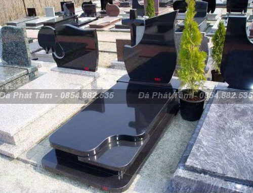 Mộ đá hoa cương đen bóng bền đẹp, sang trọng – Chuẩn Phong Thuỷ – PT271