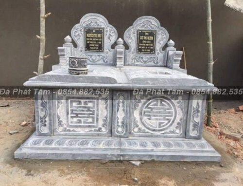 Mộ đá hậu bành đôi cho ông bà  – Chuẩn Phong Thuỷ – PT263