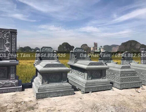 Mộ bành đơn đá xanh rêu Ninh Bình – Chuẩn Phong Thuỷ – PT266