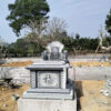 Mộ hậu bành đơn đá xanh rêu họa tiết chữ Hán – Chuẩn Phong Thuỷ – PT269- Mo da hau banh don DT MDHB04 hoa tiet chu han tinh te