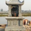Mộ Đá Xanh Ninh Bình Một Mái Đơn Giản – Chuẩn Phong Thuỷ – PT222- Mo da mot mai DT MDMM03 dep don gian