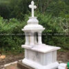 Mộ đá trắng một mái dành cho người theo Đạo – Chuẩn Phong Thuỷ – PT406