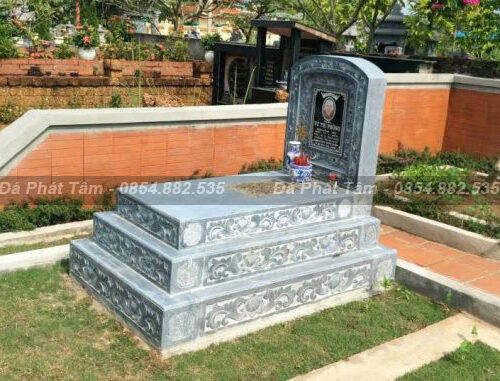 Mộ Tam Cấp Đá Xanh Thanh Hóa bền bỉ vượt trội – Chuẩn Phong Thuỷ – PT295