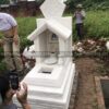 Mộ một mái đá trắng granite Ấn Độ – Chuẩn Phong Thuỷ – PT420- Mo da trang DT MDTA08
