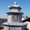 Mộ tháp lục giác 3 tầng đá xanh Nghệ An – Chuẩn Phong Thuỷ – PT311- Mo thap luc giac ba tang da xanh DT MTD03 dep
