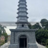 Mộ tháp phật giáo đá xanh đen tự nhiên  – Chuẩn Phong Thuỷ – PT434