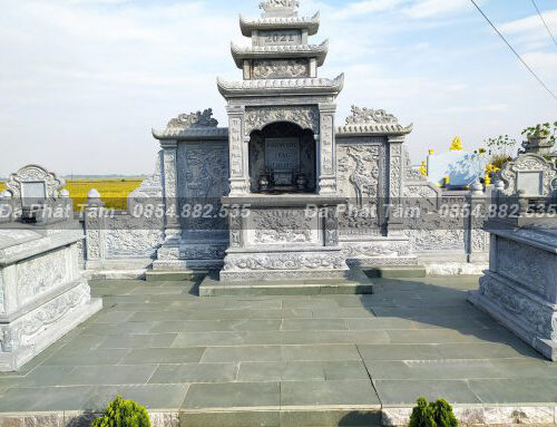 Nhà Thờ Bia 3 Mái Chùa Trang Trọng – Chuẩn Phong Thuỷ – PT219